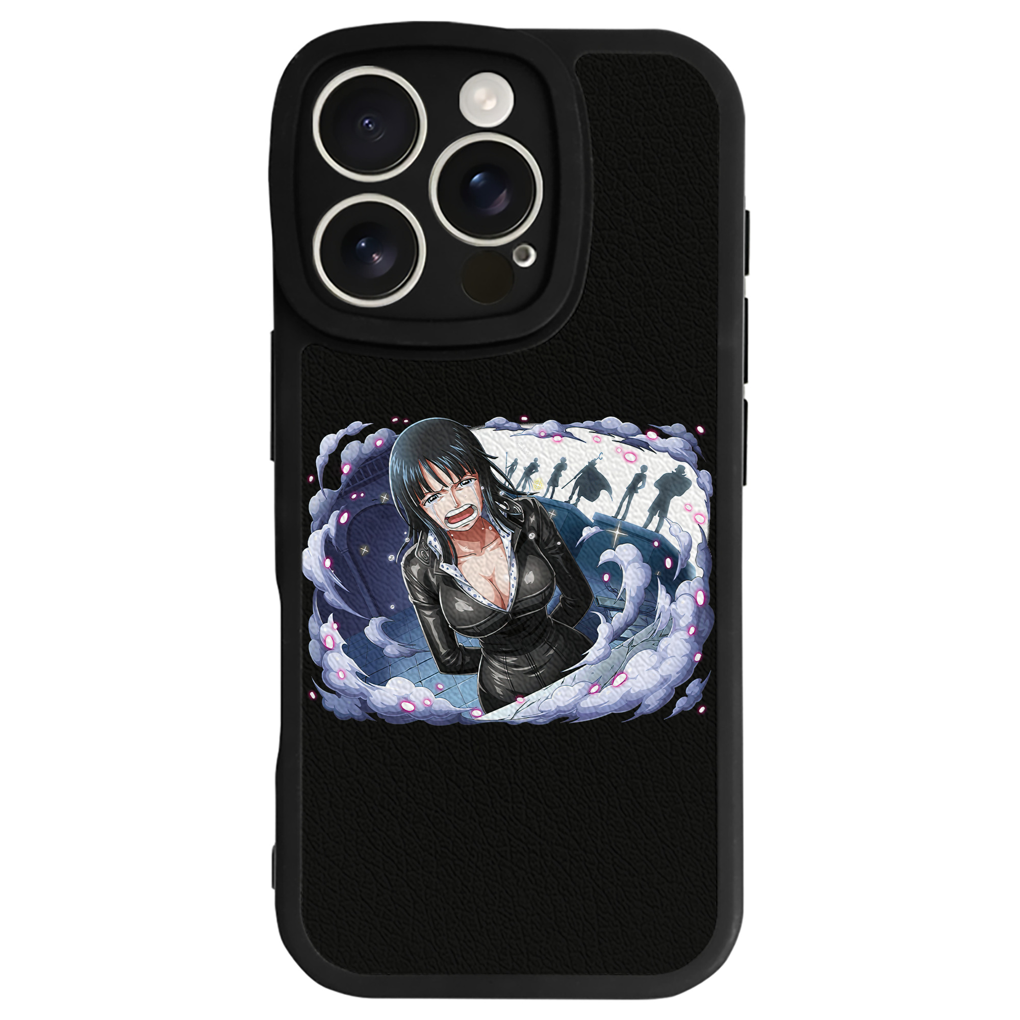 （画像用） ワンピース ニコ・ロビン ONE PIECE Nico Robin 【iPhone 16シリーズ対応】シリコンスマホケース（レザー調） 材質：シリコン